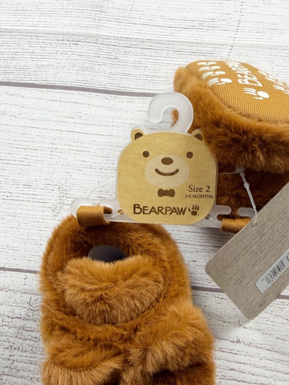 Bearpaw Baby Faux Fur Booties Brown Plush Slippers NWT 2 3-6 Months - Picture 5 of 5
